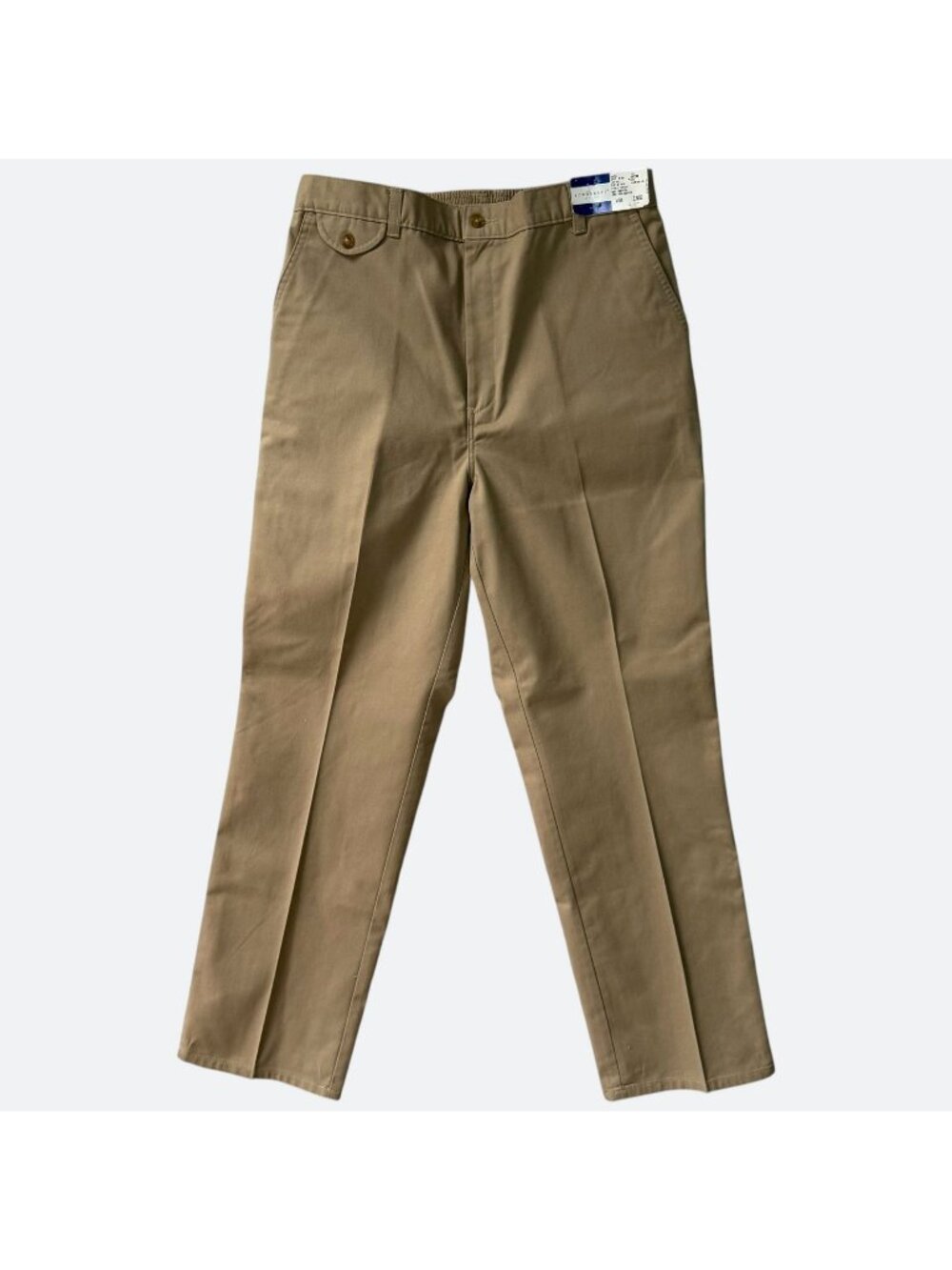 Vintage Towncraft Wrinkle-Free Chino Pants Tan Men's 34X32 Twill Golf Khakis NEW
